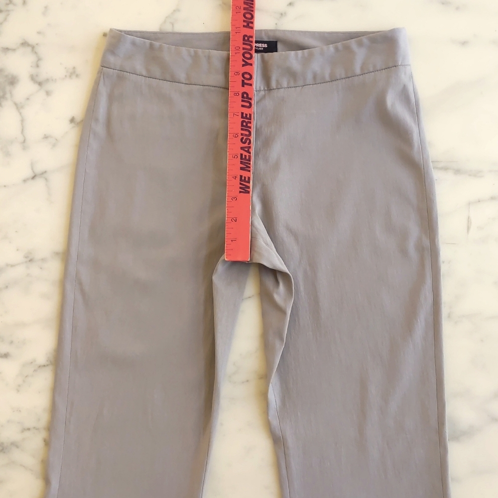 NWOT. Vintage Express Stylist High-Waist Bottom Side Zip Straight Leg Dress Pant - Picture 3 of 6